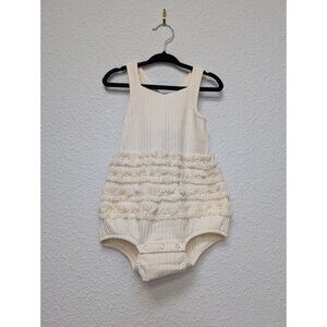 Kate Quinn Organic Cotton Princess Ruffle Tulle Bubble 2 T Coconut Wide Rib